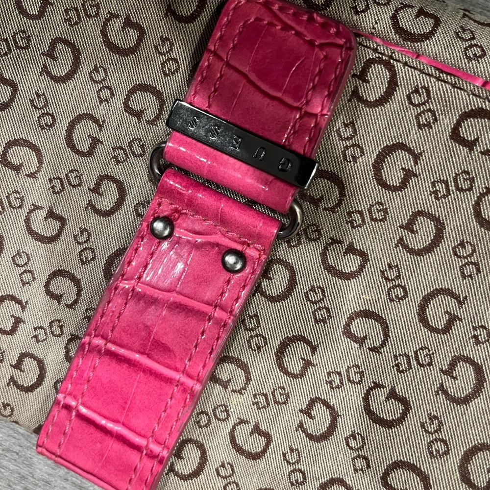 Guess Pink and Brown Crossbody Bag - Picture 2 of 3